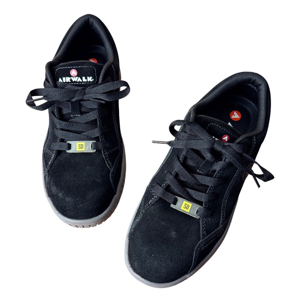 Airwalk Camino SD Women Composite Toe Work Shoes Black Suede AW6113 B ASTM Rated